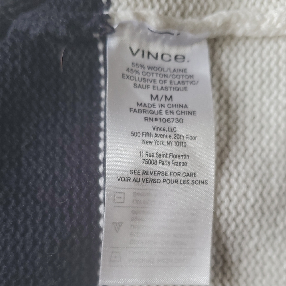 NWOT VINCE WOMENS OVERSIZED STRIPED ROLL NECK SWEATER - Picture 9 of 9